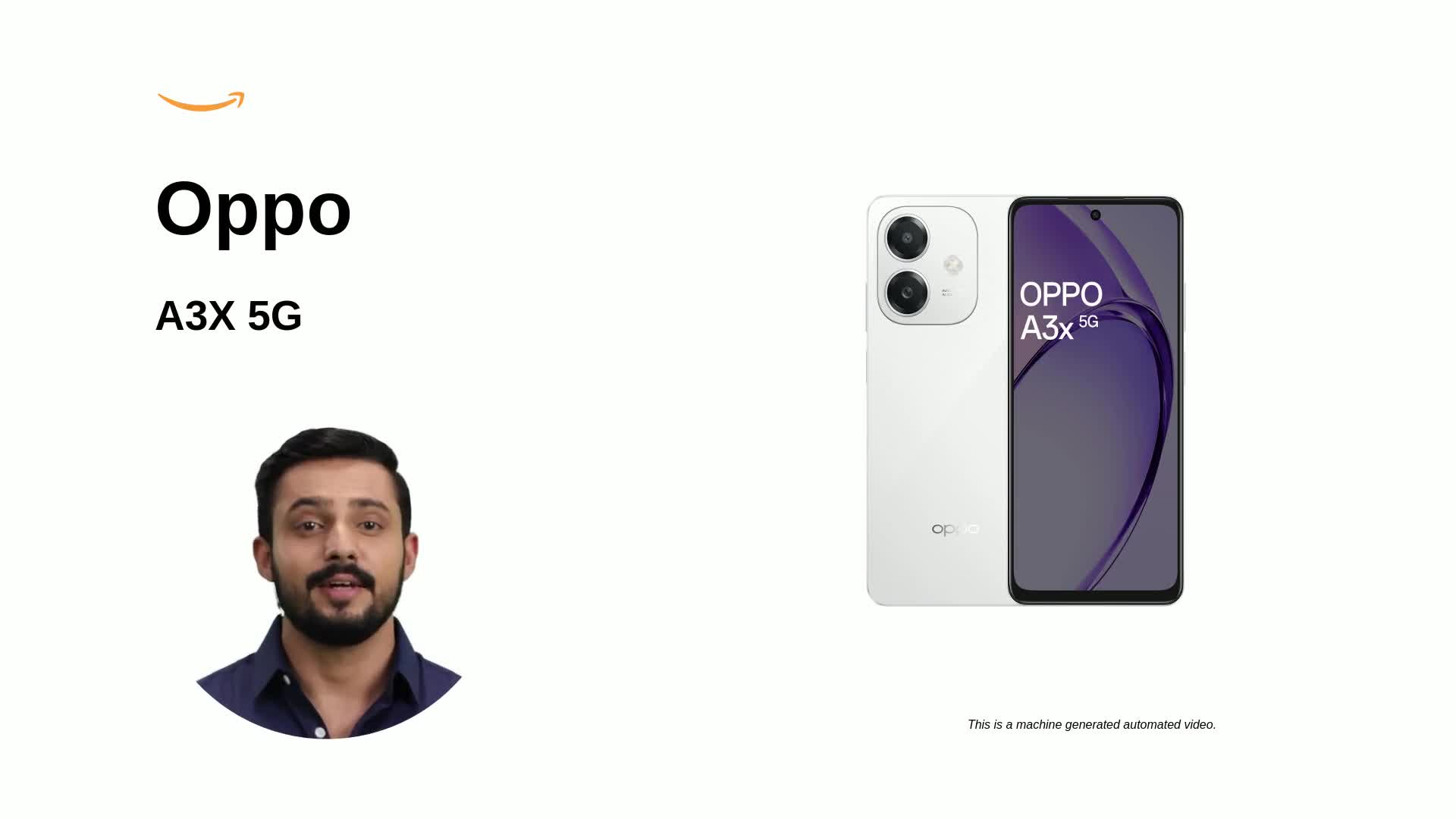 Refurbished) OPPO A3X 5G (Starlight White, 4GB RAM, 128GB